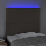  LED uzglavlje smeđesivo 100x5x118/128 cm od tkanine | shoptok.hr