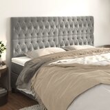  Uzglavlje svijetlosivo 180x7x118/128 cm baršunasto | shoptok.hr