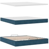  Otomanski krevet s madracem&LED tamnoplavi 180x200cm baršunasti | shoptok.hr
