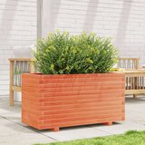 vidaXL Vrtno cvetlično korito voščeno 90x40x49,5 cm trdna borovina | Shoptok.si