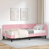  Kutni krevetni okvir s madracem 2 kom. Ružičasta 100 x 200 cm | Shoptok.si