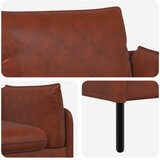 SOFA za dvije osobe Sjajno smeđa 188 x 81 x 89 cm Umjetna koža Slike