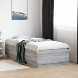 Furnova Posteljni okvir z LED lučkami siva sonoma 75x190 cm inž. les, (21934281) Cene