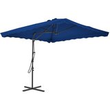 vidaXL Vrtni suncobran s čeličnom šipkom plavi 250 x 250 x 230 cm Cijene