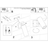  Stenska svetilka DIREZIONE bela, (21347282) | Shoptok.si