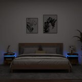 vidaXL Nočna omarica z LED lučkami 2 kosa dimljeni hrast 40x39x48,5 cm Cene
