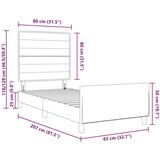  Postelja Temno Siva 80x200 cm Tkanina, (22049067) | Shoptok.si
