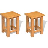 vidaXL Kutni stolići 2 kom 27 x 24 x 37 cm od masivne hrastovine Cijene