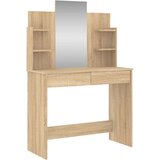 vidaXL Toaletni stolić s ogledalom boja hrasta sonome 96 x 39 x 142 cm | shoptok.hr