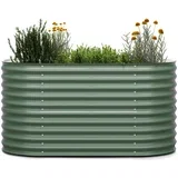 Dvignjena gredica High Grow, 160 x 80 x 80 cm, iz valovite jeklene pločevine, enostavna za montažo, odporna proti rji in mrazu