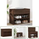 The Living Store Klop za čevlje rjavi hrast 60x30x45 cm konstruiran les - Klop Za Čevlje, (21744577) | Shoptok.si