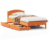 vidaXL Okvir kreveta bez madraca voštano smeđi 100x200 cm od borovine | shoptok.hr