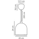 Nordlux visilica na sajli GASTON 1xE27/40W/230V zelena/bela | Eponuda.com