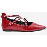 Boto Women's Ballerinas With Pointed Toes And Intertwined Straps Burgundy Violra | ePonuda.com