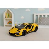 Racing Car Sports Metal Drive Opening Doors Yellow 1:32 | Shoptok.si