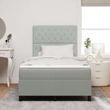 vidaXL Box Spring Krevet s Madracem Svjetlosiva 120x200 cm Baršun Cijene