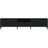 TV ormarić s ladicom crni 200 x 25 x 44 cm konstruirano drvo | shoptok.hr