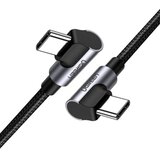 Ugreen USB-C na USB-C kabel US323 kotni 60W 3A 1m črn Cene