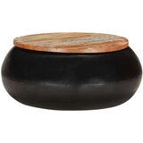  Klubska mizica črna 68x68x30 cm trden predelan les, (20712586) | Shoptok.si