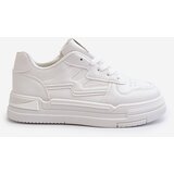 Boto Women's Platform Sneakers in White Faux Leather Lynnette | shoptok.hr