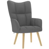 vidaXL Stol za sproščanje temno sivo blago | Shoptok.si