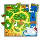 Hakuna puzzle podloga za djecu - safari dinosauri 120 x 120 x 1.2 cm