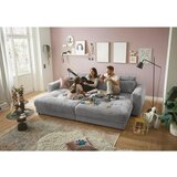 MID.YOU VELIKA ZOFA, svetlo siva tekstil, leseni material | Shoptok.si
