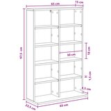 Cd ormar Betonska siva 65 x 23,5 x 97,5 cm Konstruirano drvo | shoptok.hr