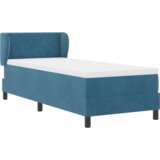  Krevet s Odbojnikom i Madracem Tamnoplavi 80x200 cm Baršun | shoptok.hr