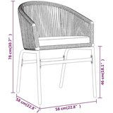  5-dijelni vrtni blagovaonski set sivi | shoptok.hr