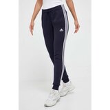 Adidas Pamučni donji dio trenirke boja: tamno plava, s aplikacijom | shoptok.hr