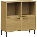  Regal za knjige smeđi 90 x 35 x 90,5 cm od masivnog drva OSLO | shoptok.hr