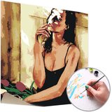  Slikanje po številkah Ženska s cvetjem | nizka težavnost | Shoptok.si