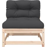  Vrtna sofa bez naslona za ruke s jastucima i tabureima Smeđa | shoptok.hr