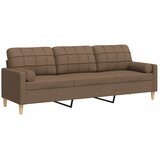  Trosjed s ukrasnim jastucima smeđi 210 cm od tkanine | shoptok.hr