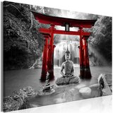  Slika - Buddha Smile (1 Part) Wide Red 90x60 | shoptok.hr
