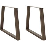  noge jedilne mize v-oblika 2 kosa naravno jeklo 100x(72-73,3)cm | Shoptok.si
