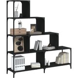  Regal za knjige 4 razine crni 139x33,5x149 cm konstruirano drvo | Eponuda.com