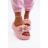Boto Women's Foam Slides With Decorations On Thick Sole Pink Bremavia | Eponuda.ba