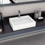 vidaXL umivalnik 60x38x11 cm liti mineral/ liti marmor bel | Shoptok.si