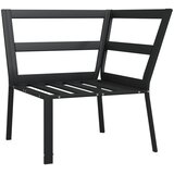  Vrtna stolica sa sivim jastucima 76 x 76 x 79 cm čelična | shoptok.hr