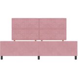 vidaXL Ružičasti Baršunasti Krevet S Okvirom 200x200 cm | shoptok.hr