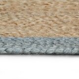  Ručno rađeni tepih od jute s maslinastozelenim rubom 150 cm | shoptok.hr
