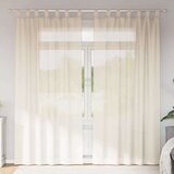 vidaXL Voile zavjese s gornjim jezičcima 2 kom krem | shoptok.hr