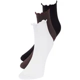 Trendyol Multicolored Elastic Mouth Lettuce Detail 3-Pack Knitted Socks.