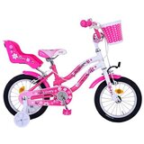  Dječji bicikl s dvije ručne kočnice Volare Lovely 14" roza-bijeli | shoptok.hr