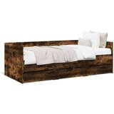 vidaXL Dnevni krevet s ladicama boja dimljenog hrasta 75x190 cm drveni | shoptok.hr