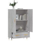  Visoka komoda siva boja hrasta 69,5x31x115 cm konstruirano drvo | shoptok.hr
