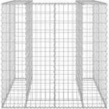 vidaXL Gabionski zid za kantu od pocinčanog čelika 110 x 100 x 110 cm | shoptok.hr
