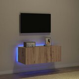 TV zidni ormar s LED svjetlima Umjetnički hrast 80 x 35 x 31 cm | Eponuda.com